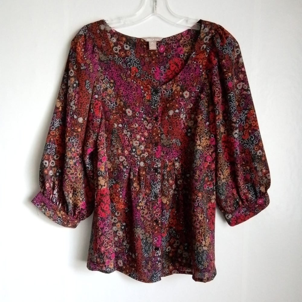 White Stag Multi Color Design Blouse